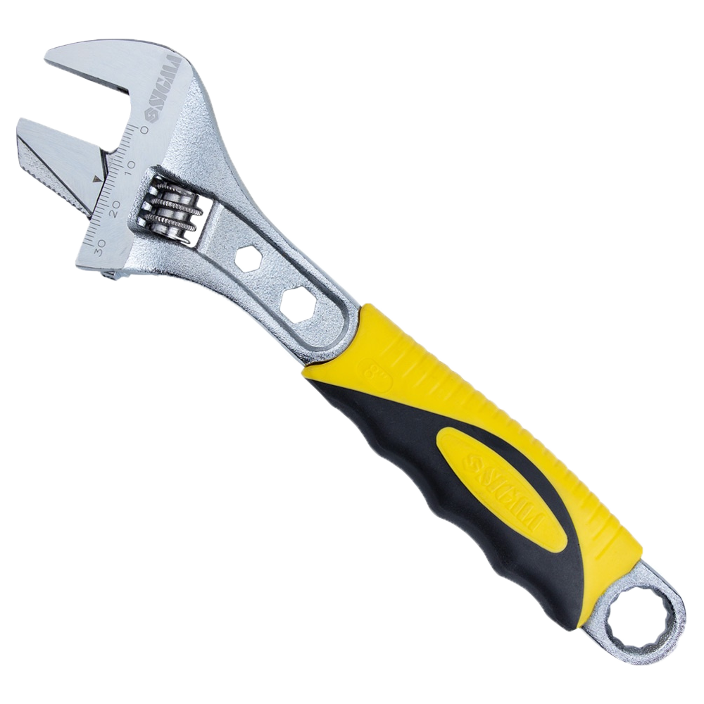 Ключ разводной Sigma CrV с комбинированной ручкой профи 200 мм (4100921)