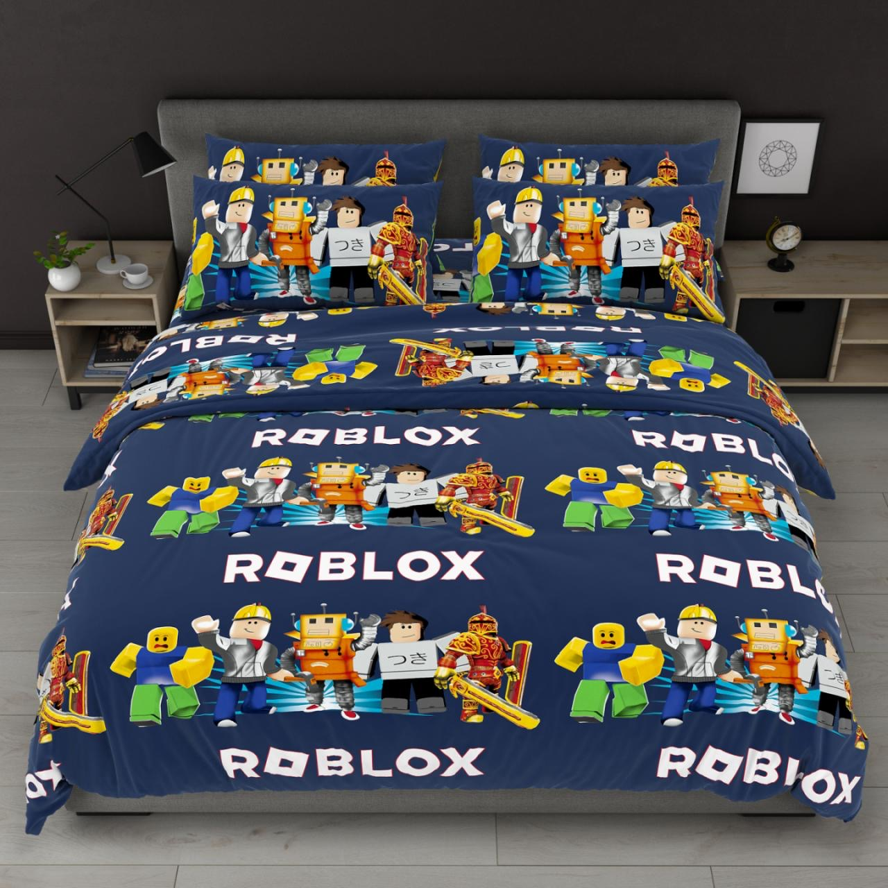 Комплект постельного белья детский 150х220 Roblox B бязь полуторный (G-RB1610/1.0)