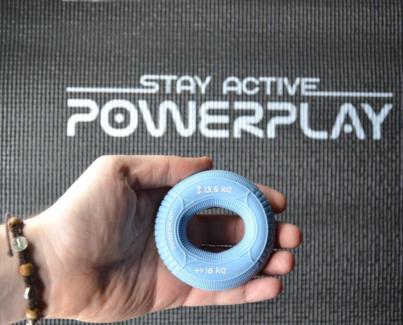 Еспандер кистьовий силіконовий PowerPlay PP-4330 Hand Grip Loops Light 13,5-18 кг Блакитний (A-012890) - фото 5