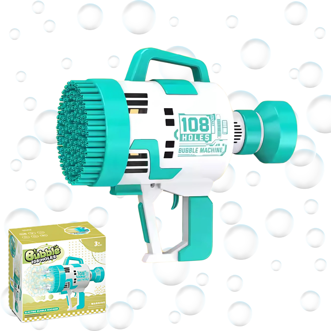 Генератор мыльных пузырей для детей на аккумуляторе с LED-подсветкой Зеленый