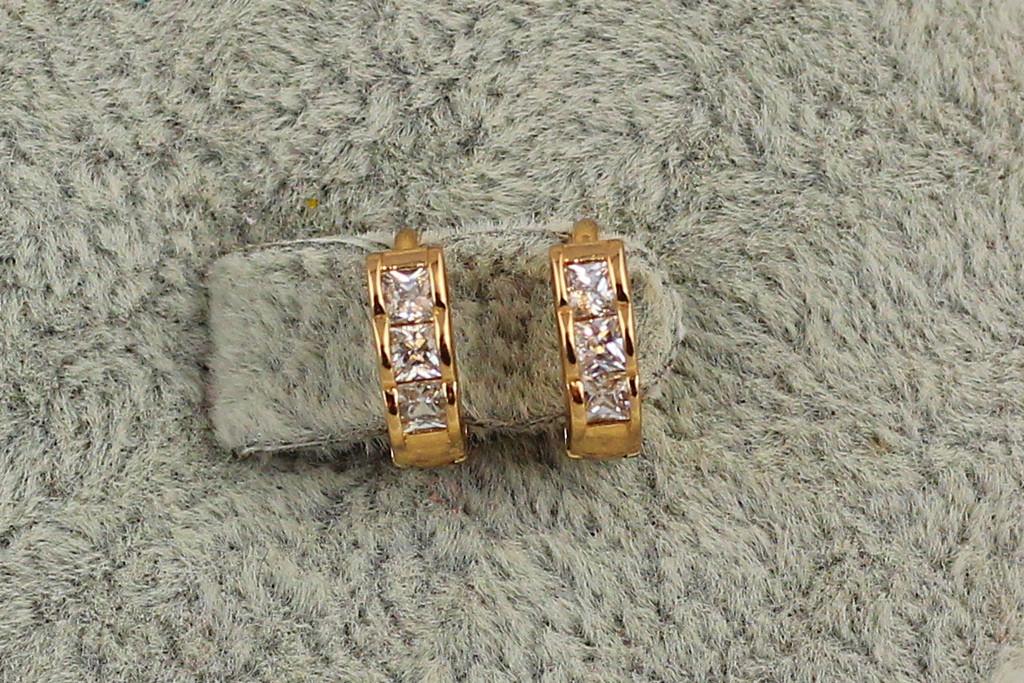 Серьги Xuping Jewelry Кубики 1 см Золотистый (1691162016)