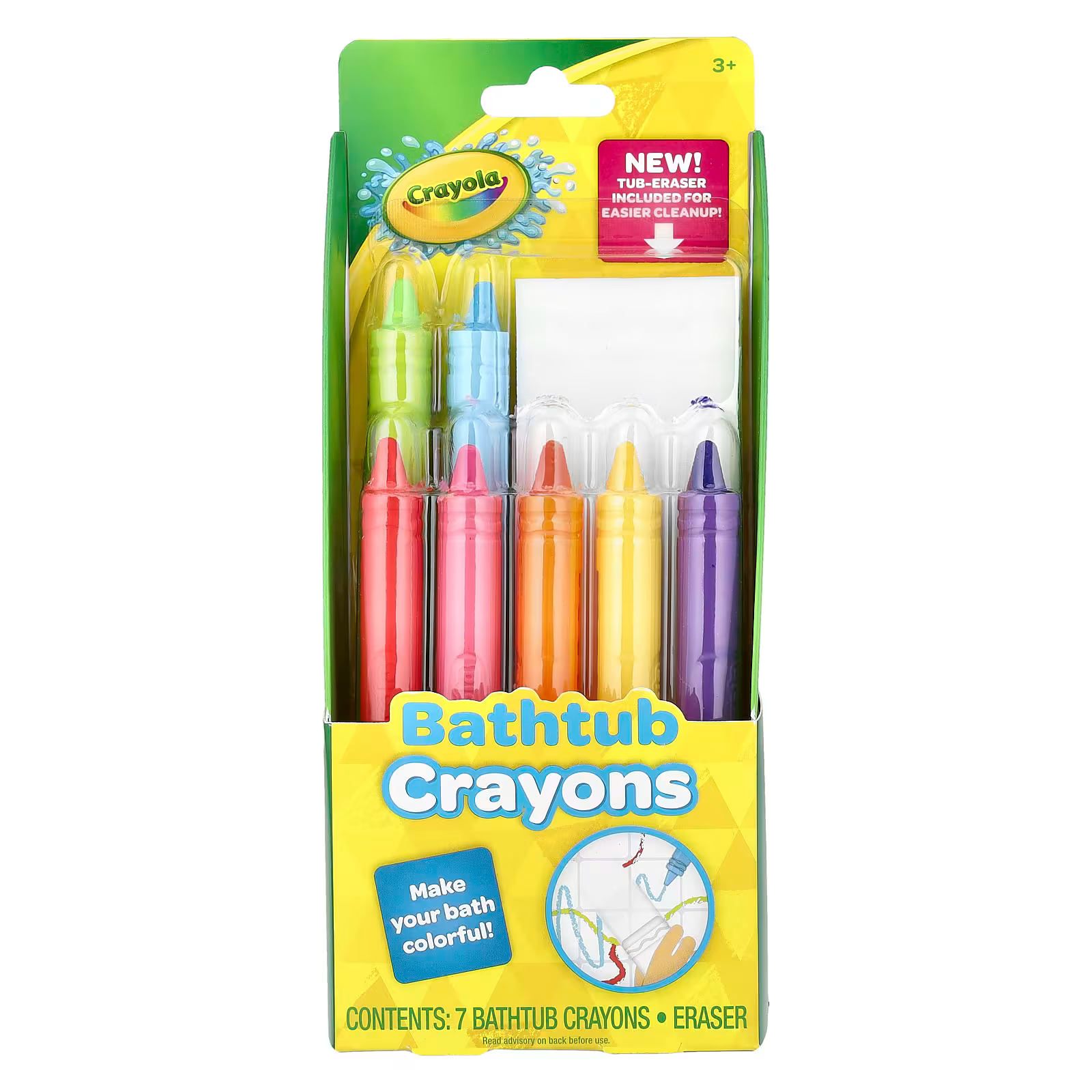 Набор карандашей для ванны детский Crayola с резинкой от 3 лет 8 пр. (31038122)