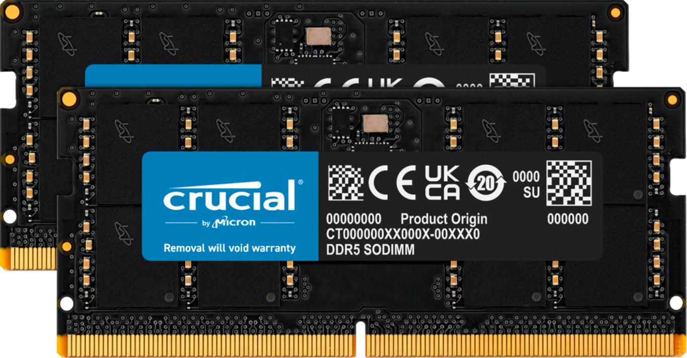 Оперативна пам'ять для ноутбуків Crucial 96 GB 2x48 GB SO-DIMM DDR5 5600 MHz (CT2K48G56C46S5) Оперативна пам'ять для ноутбуків Crucial 96 GB 2x48 GB SO-DIMM DDR5 5600 MHz (CT2K48G56C46S5)