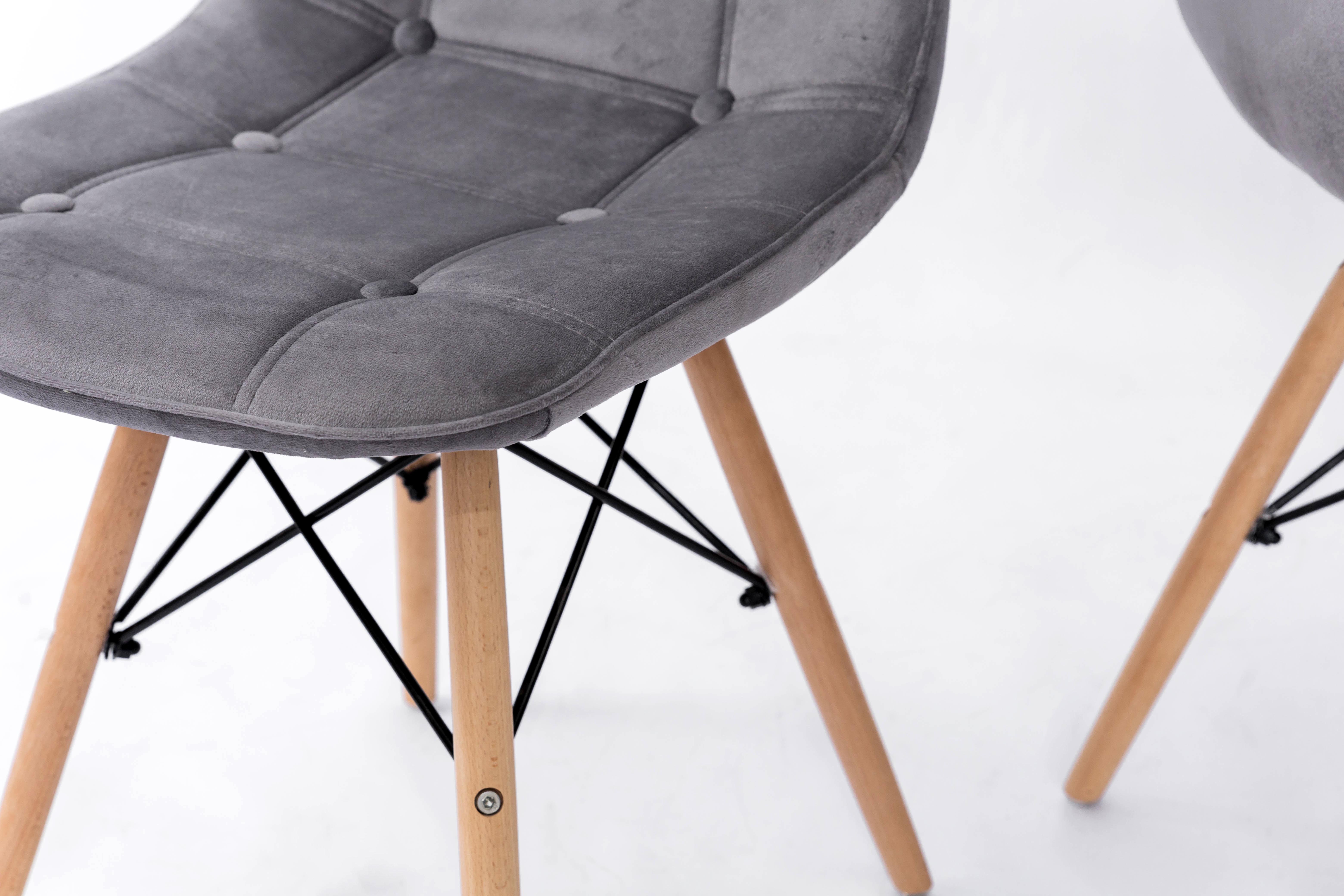 Стілець для кухні та вітальні Джастін Justin велюр 460х840х500 мм Сірий (GAА0050653) - фото 6 Стілець для кухні та вітальні Джастін Justin велюр 460х840х500 мм Сірий (GAА0050653) - фото 6