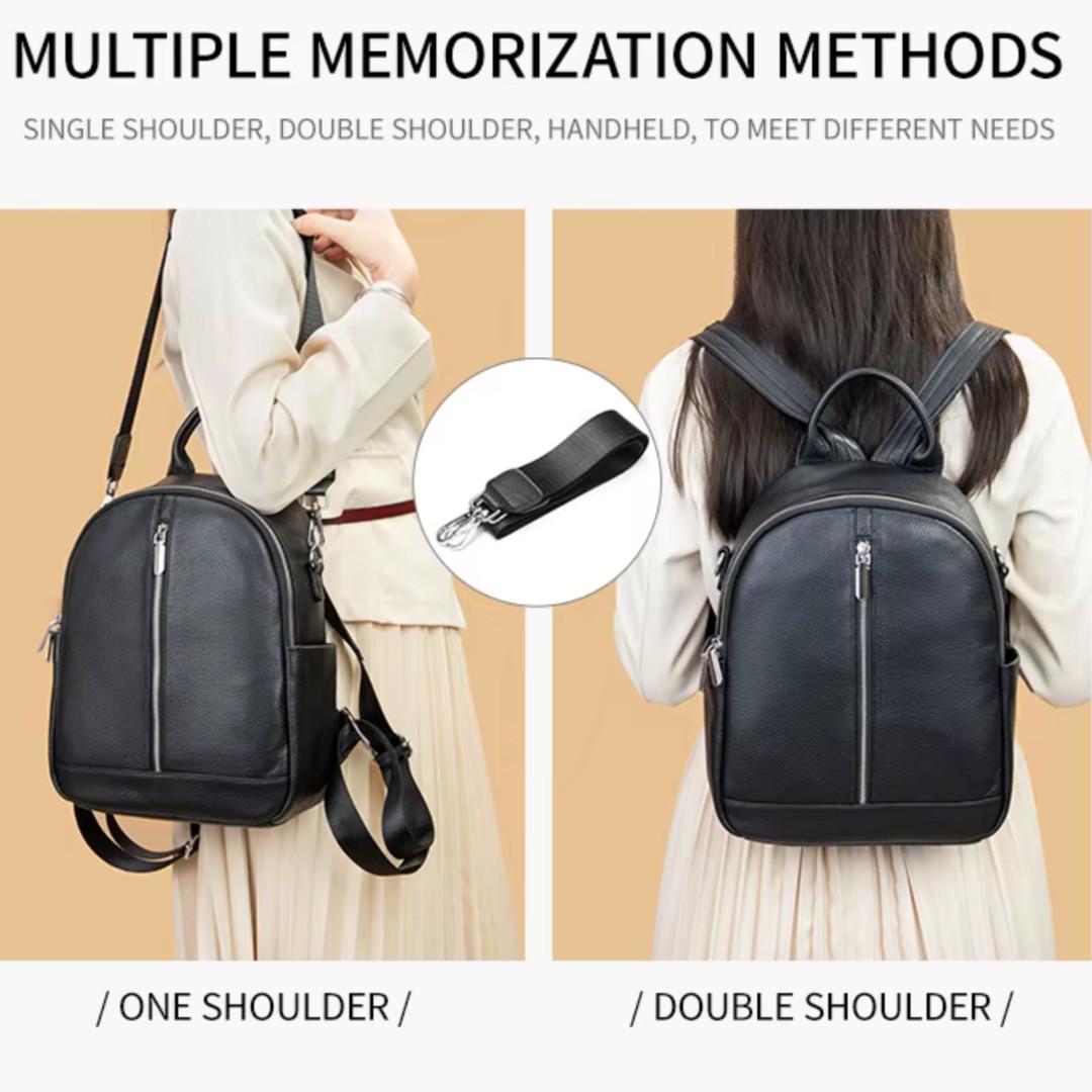 Рюкзак жіночий Lorian з натуральної шкіри і вертикальним карманом Чорний (LR 25BG8126-black) - фото 10 Рюкзак жіночий Lorian з натуральної шкіри і вертикальним карманом Чорний (LR 25BG8126-black) - фото 10