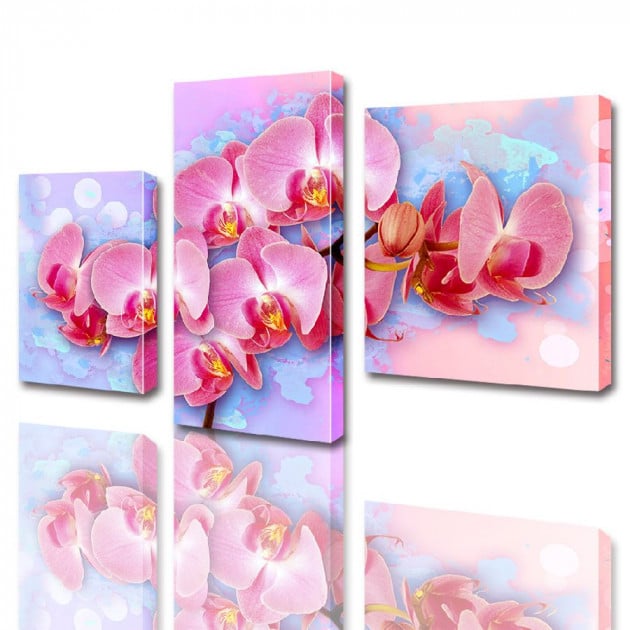 Картина модульна ArtStar Орхідея рожева ADFL0006 120х180 см 3 частини
