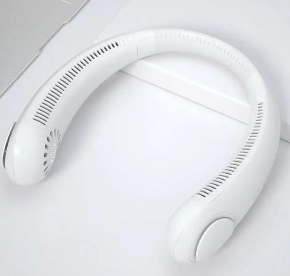 Вентилятор на шию портативний Neck Cooler з акумулятором 4000 mAh Білий (23645db3) - фото 9