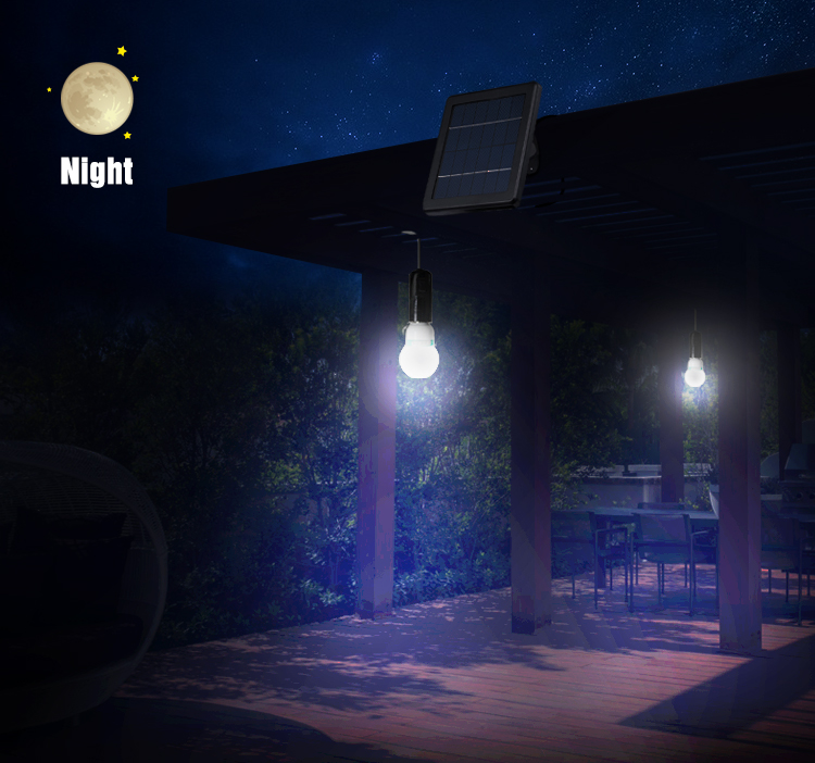 Світильник на сонячній батареї Hooree з двома енергозберігаючими лампами (1494203) - фото 7