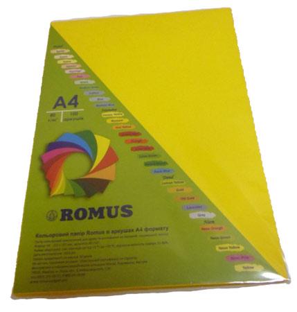 Папір кольоровий Romus A4 160 г/м2 100 аркушів Гірчичний (R50829)