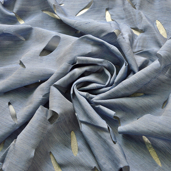 Ткань портьерная IDEIA Leaves V-102 однотонная 3,0 м Деним (2200004054100)