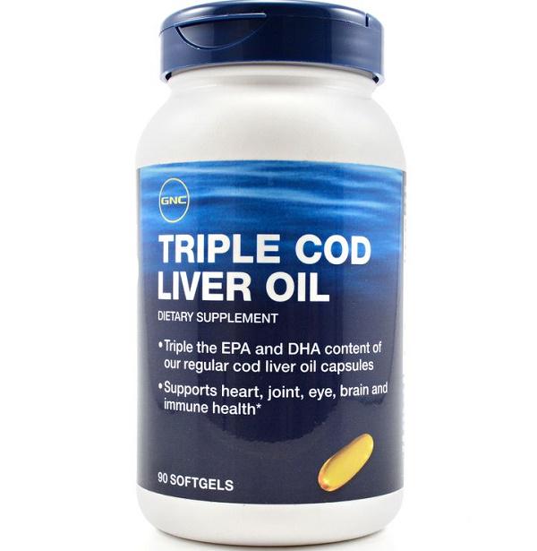 Жир из печени трески GNC TRIPLE STRENGTH COD LIVER OIL 90 Softgels