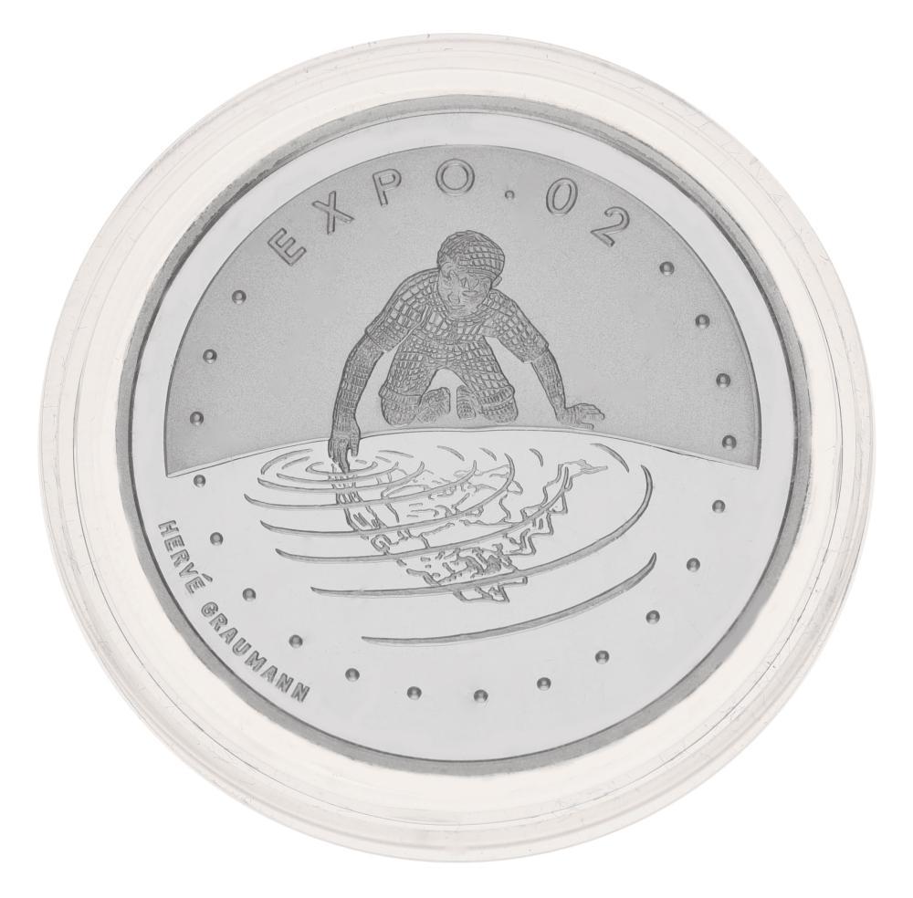 Коллекционная монета Швейцария 20 франков 2002 Серебро UNC Expo-02 (35866997)