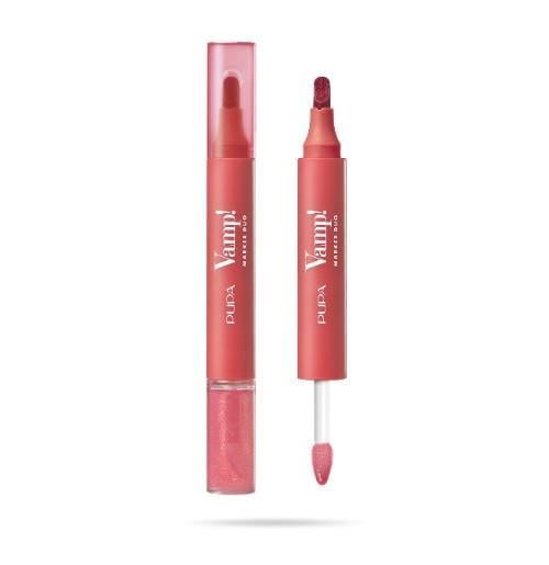 Тінт для губ двосторонній Pupa Vamp Marker Duo Lip Marker&Oil-gloss 004 spicy raspberry 1,4Lip marker/oil-gloss 2,6 мл