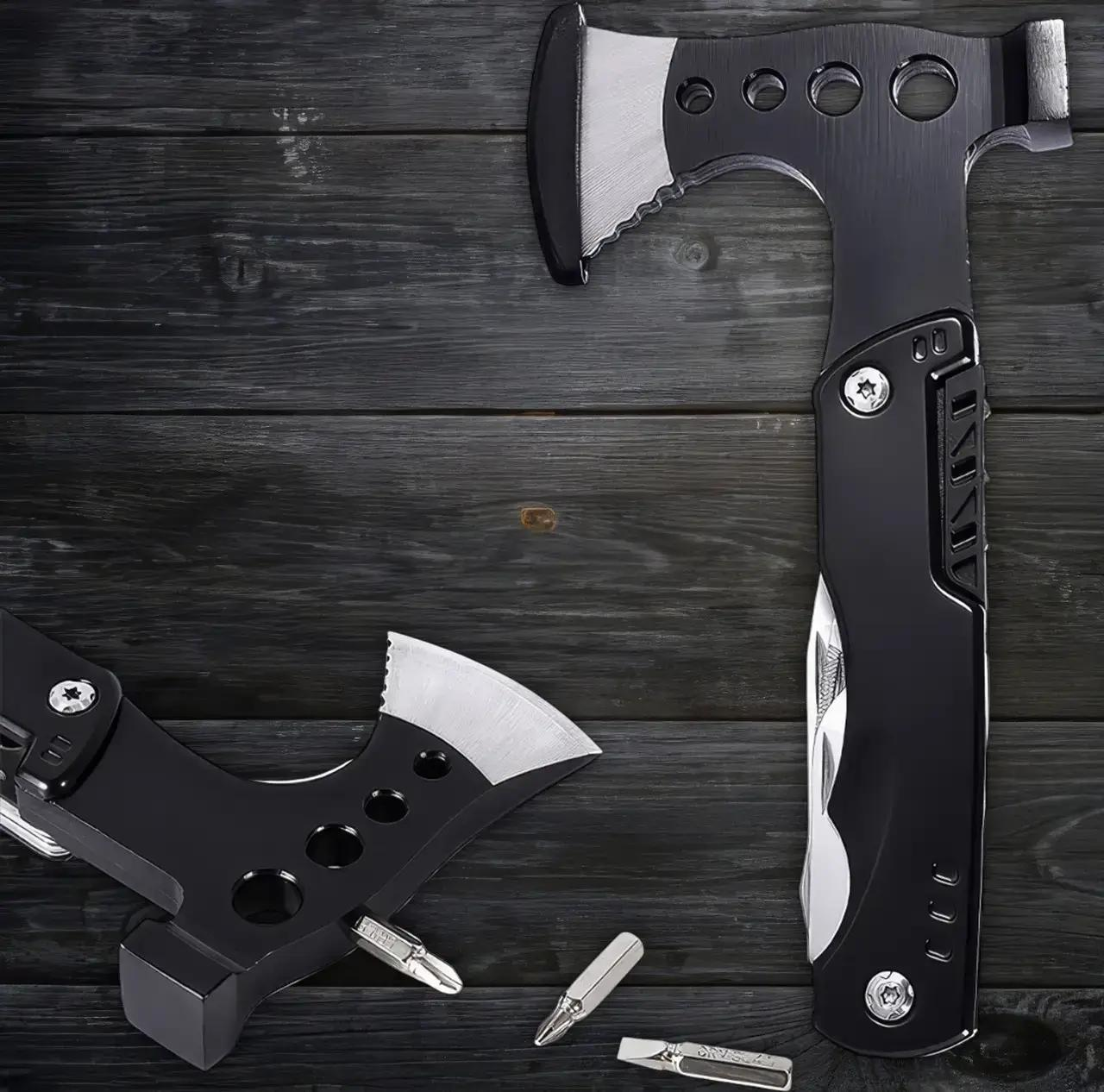 Мультитул туристический 13в1 EL-2381-20 с дополнительными инструментами Черный - фото 2