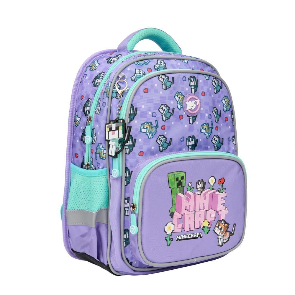 Рюкзак шкільний YES Minecraft Pinky 38x30x15 см 17 л Бузковий (550012)