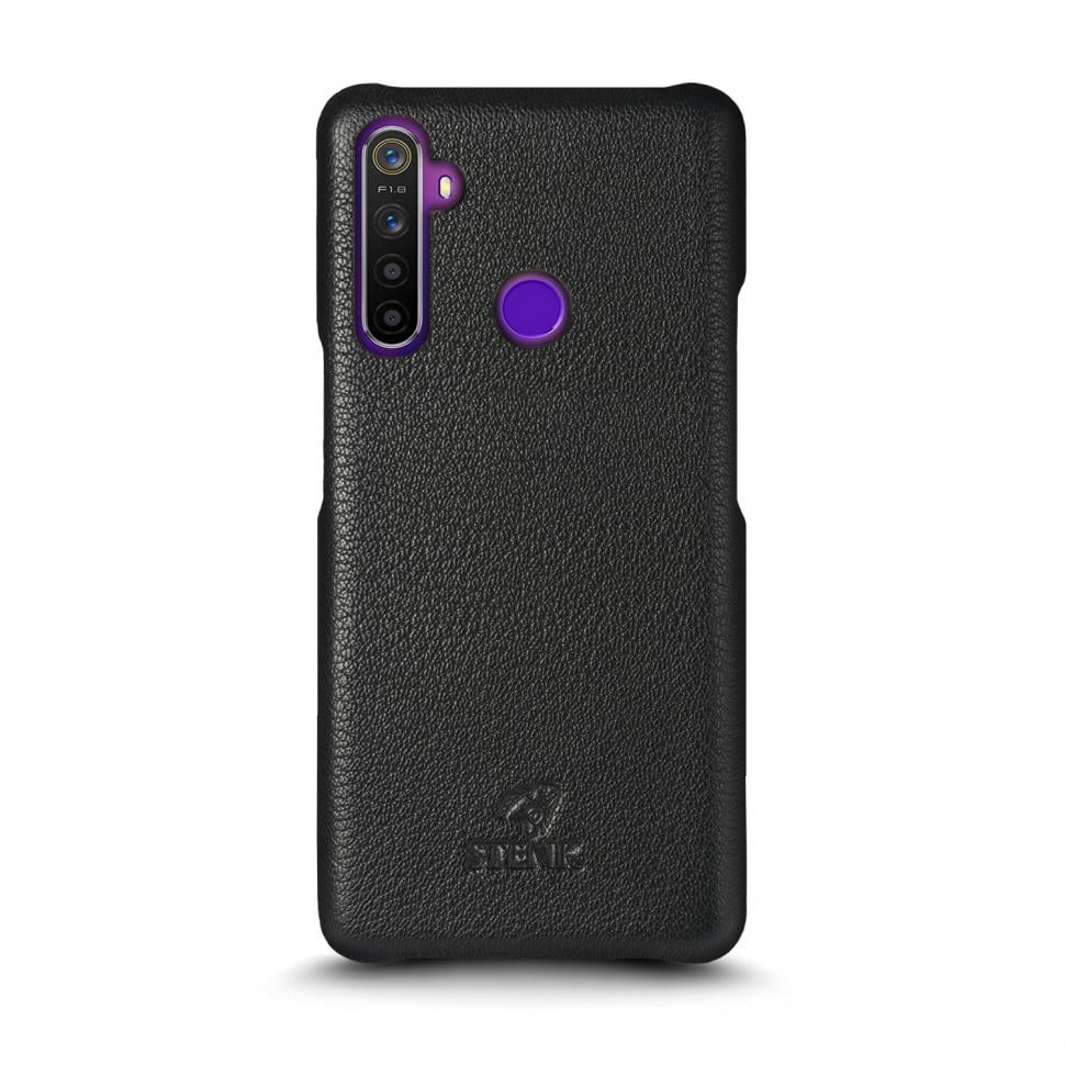 Кожаная накладка Stenk Cover для Realme 5s Черный (69391)