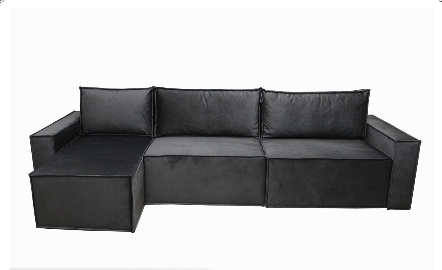 Диван угловой Милтон 2 части Диван Плюс еврокнижка 355х160 см спальное место 1600х3100 мм Серый (24643985)