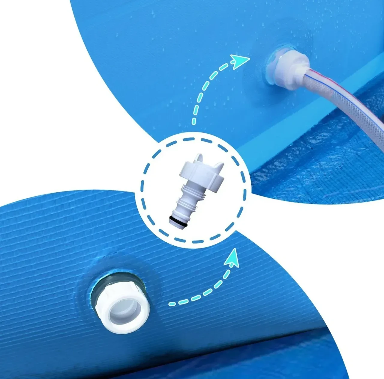 Бассейн каркасный круглый Avenli для взрослых и детей для дома и сада с фильтром 6125 л 360x76 см. Синий (177997) - фото 8 Бассейн каркасный круглый Avenli для взрослых и детей для дома и сада с фильтром 6125 л 360x76 см. Синий (177997) - фото 8