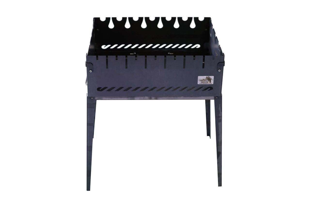 Мангал-валіза Smoke House Case 6 збірно-розбірної на 6 шампурів із сумкою та решіткою 420х300х140 мм Чорний (27860595) - фото 4 Мангал-валіза Smoke House Case 6 збірно-розбірної на 6 шампурів із сумкою та решіткою 420х300х140 мм Чорний (27860595) - фото 4