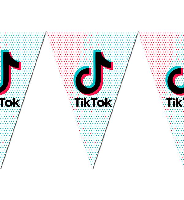 Паперова гірлянда з прапорців Tik Tok 2 м