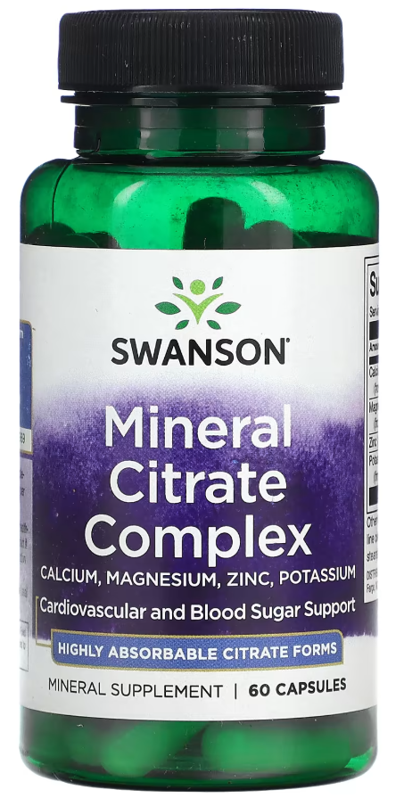 Комплекс минеральный цитратный Swanson Mineral Citrate Complex 60 капсул