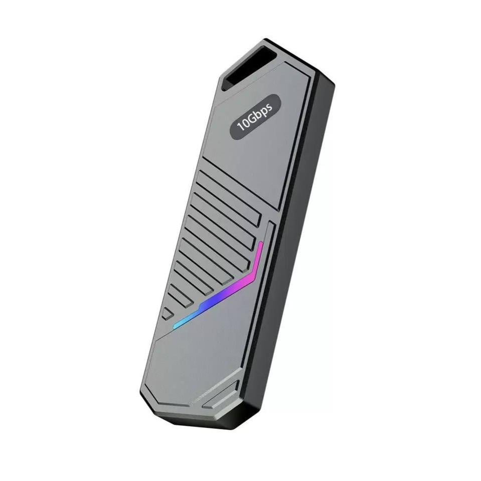 Карман внешний для SSD M.2 NVMe M.2 USB-C USB 3.2 Gen2 10 Gbps (M2-case-RGB)
