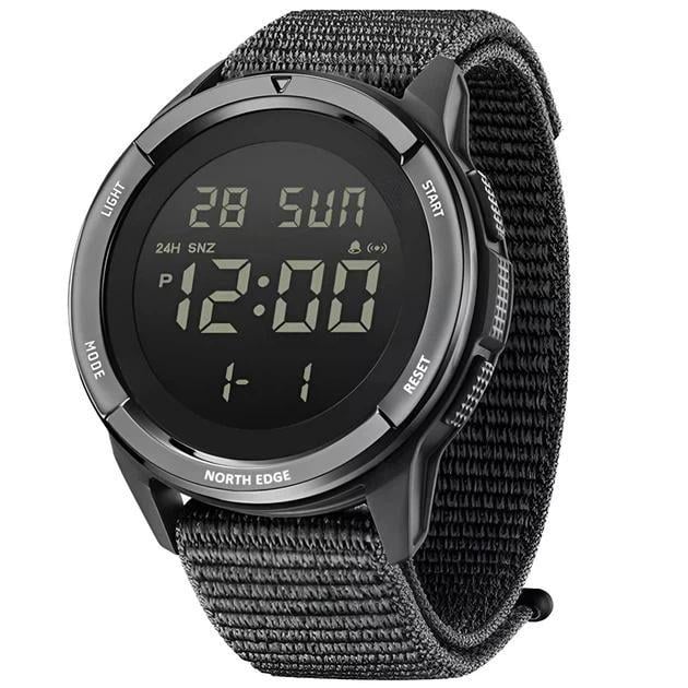 Часы мужские цифровые NORTH EDGE 2025 TERRAX спортивные водонепроницаемые с подсветкой и секундомером 50 м