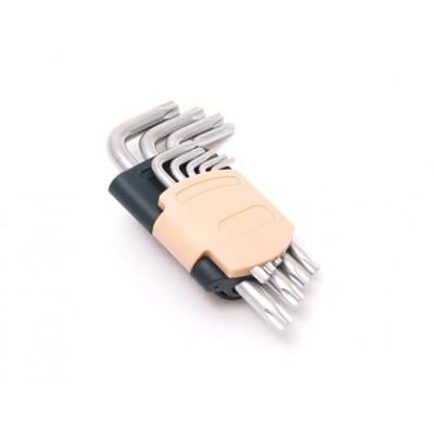Набір ключів TORX Г-подібних ROCKFORCE RF-5098 Т10/Т15/Т20/Т25/Т27/Т30/Т40/Т45/Т50 в пластиковому тримачі 9 шт. (13309858)