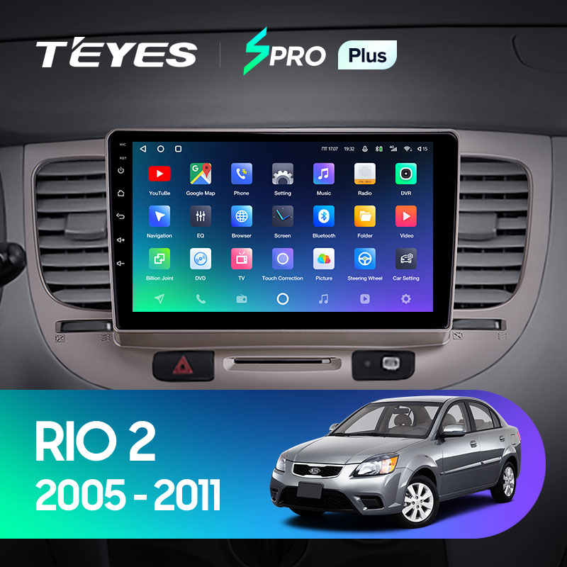 Автомагнітола штатна Teyes для Kia RIO 2 RIO2 2005-2011 Android SPRO-PLUS 4+64G Wi-Fi (1464939367) - фото 3