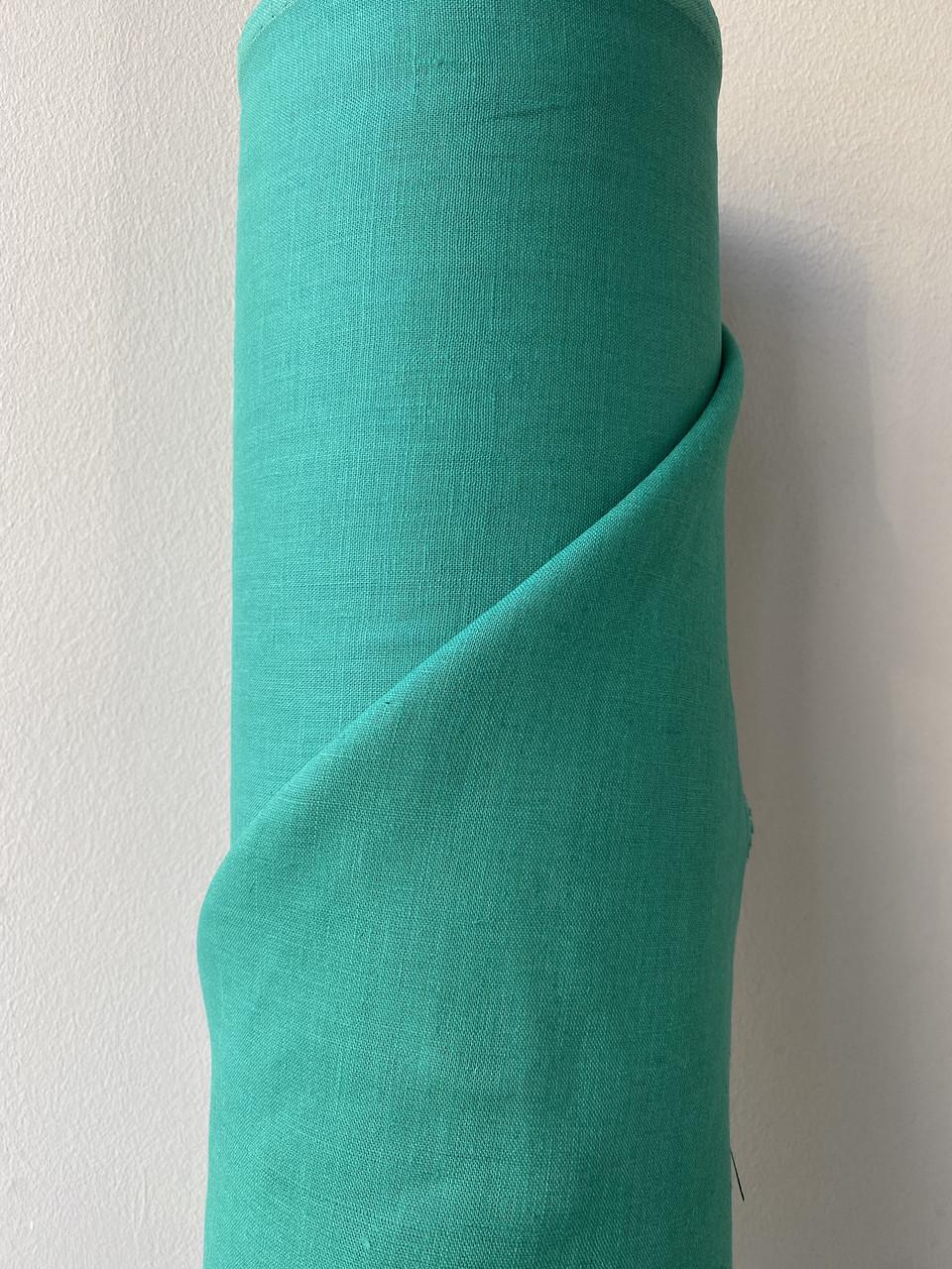 Тканина костюмна LINEN PLUS 100% льон 143 см 1788 Зелений - фото 2 Тканина костюмна LINEN PLUS 100% льон 143 см 1788 Зелений - фото 2