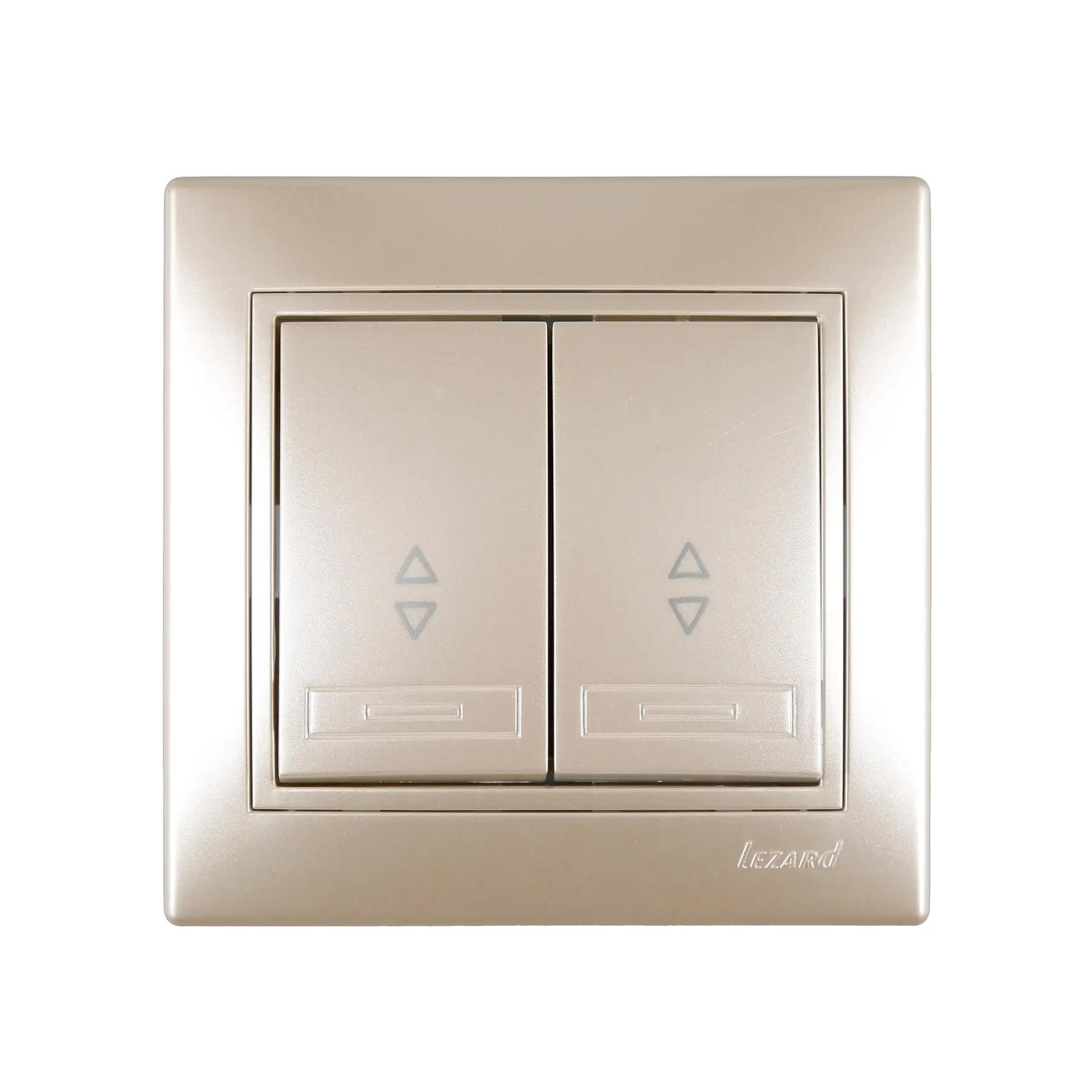 Выключатель Lezard Mira 2-клавишный проходной Белый перламутр