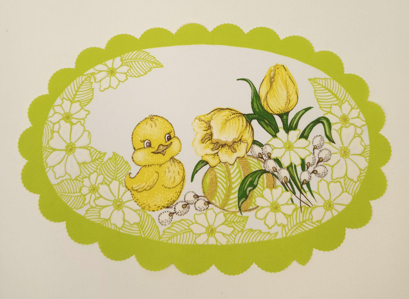 Салфетка пасхальная Easter Melody 20х30 см Olive (CN20442)