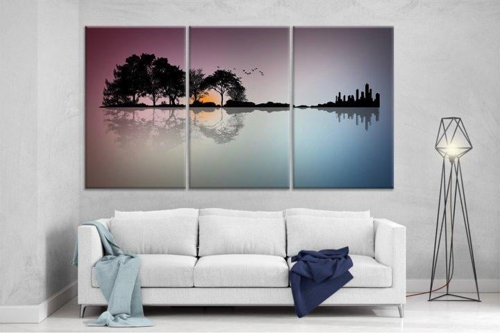 Картина модульна на полотні DK Місто та природа 159x99 см (XL5)