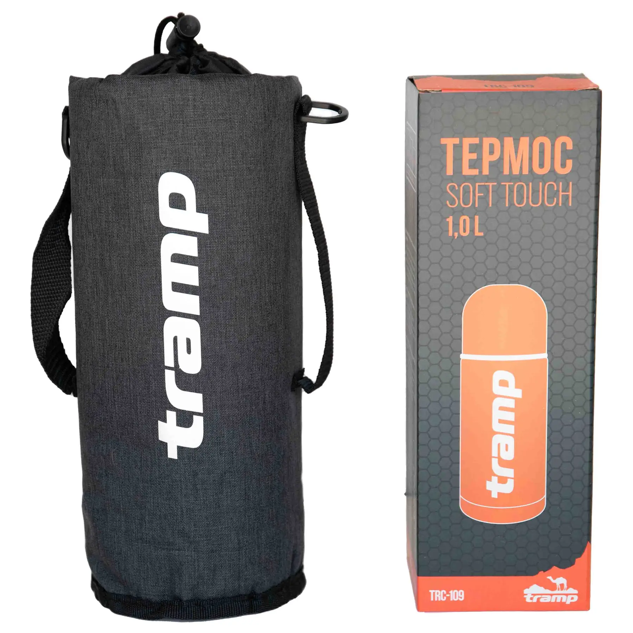 Термочехол для термоса Tramp Soft Touch 1 л Серый (TRA-293-grey) - фото 2