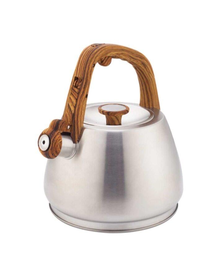 Чайник Edenberg из нержавеющей стали со свистком 3,0 л ручка под дерево (EB-8875)