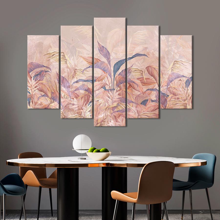 Картина на полотні Коричневі тропічні зарості рослин 137x85 см (V619-5_L)