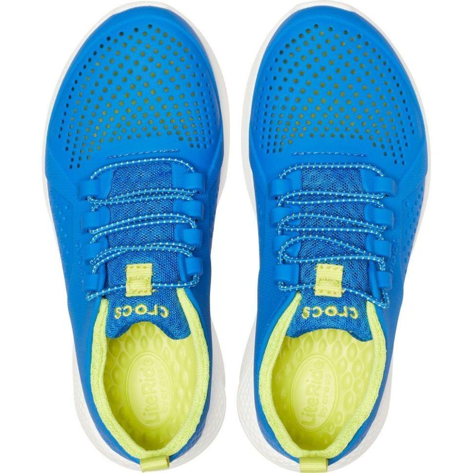 Дитячі крокси-кросівки для дівчинки Crocs Literide Pacer Kids Bright р. 27/28 Cobalt/Citrus (10762) - фото 3 Дитячі крокси-кросівки для дівчинки Crocs Literide Pacer Kids Bright р. 27/28 Cobalt/Citrus (10762) - фото 3