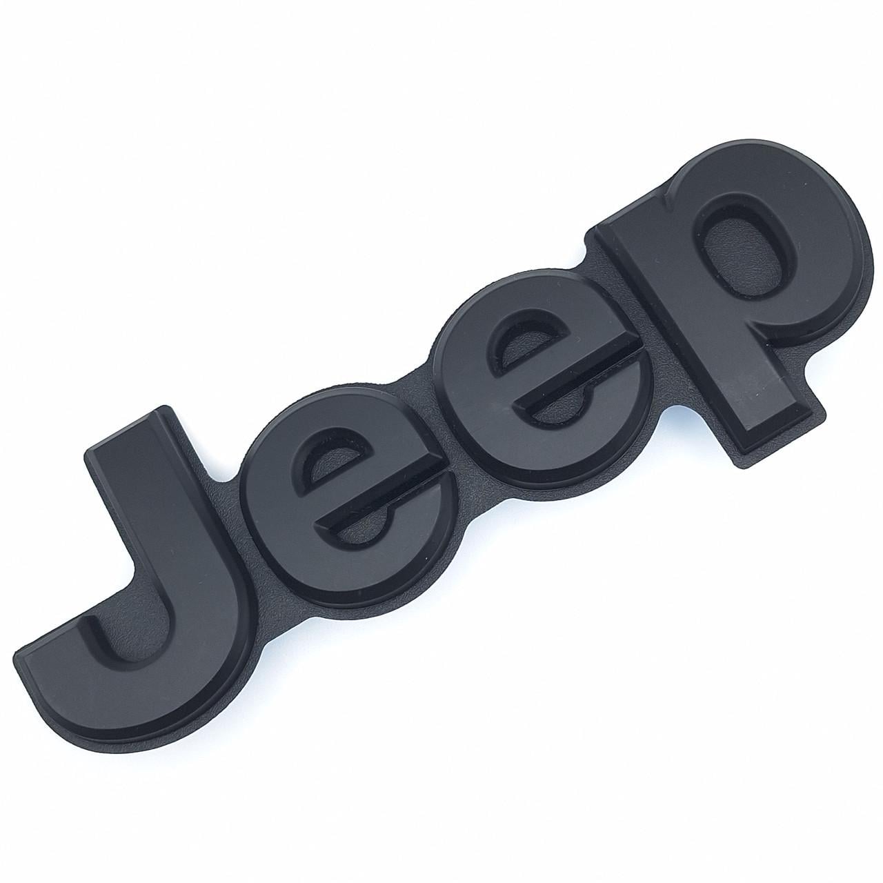 Эмблема надпись Jeep ABS 18,5х7 см Черный матовый (2357136219)