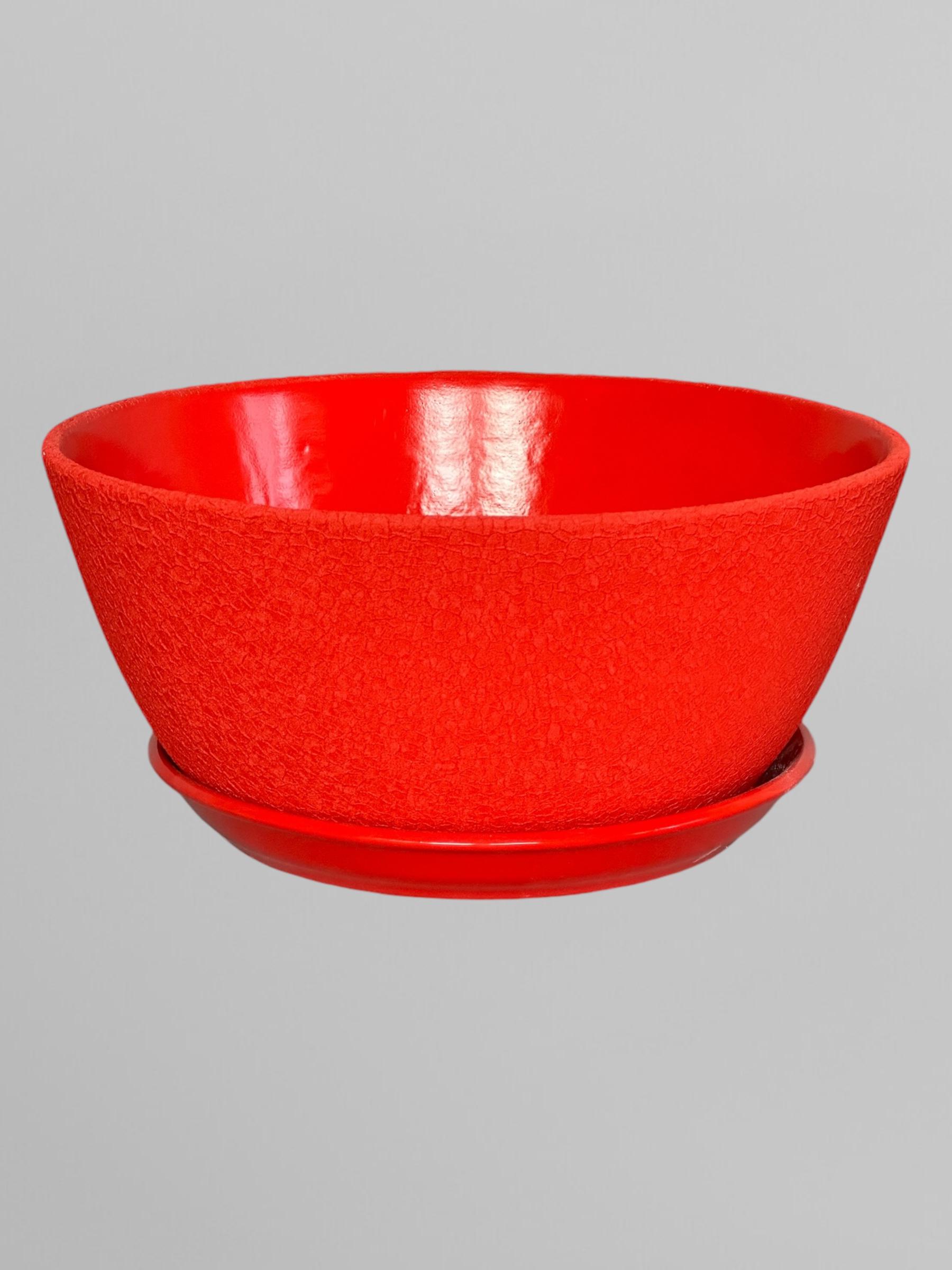 Горщик для квітів керамічний Бонсайниця шовк 5,5 л Червоний (Г03011) - фото 1