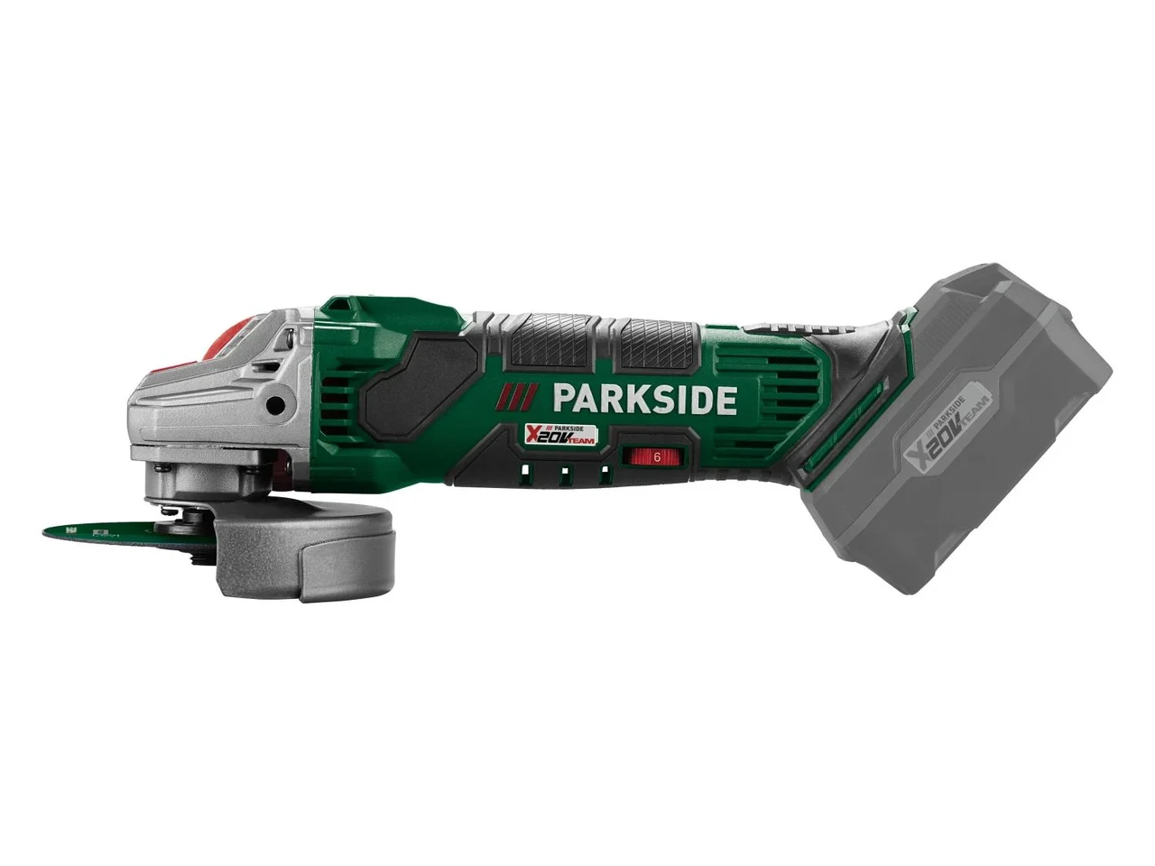 Шлифовальная машина аккумуляторная угловая PARKSIDE PWSA 20-Li G4 20 В без аккумулятора и зарядного устройства (3051526169)
