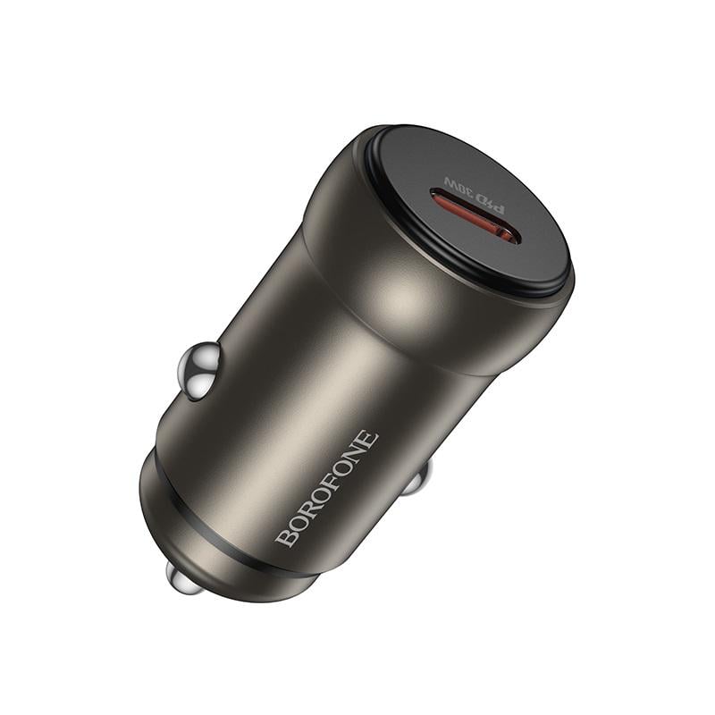 Автомобильное зарядное для телефонов Borofone BZ32 Fresh single port PD30W car charger Black (24815)