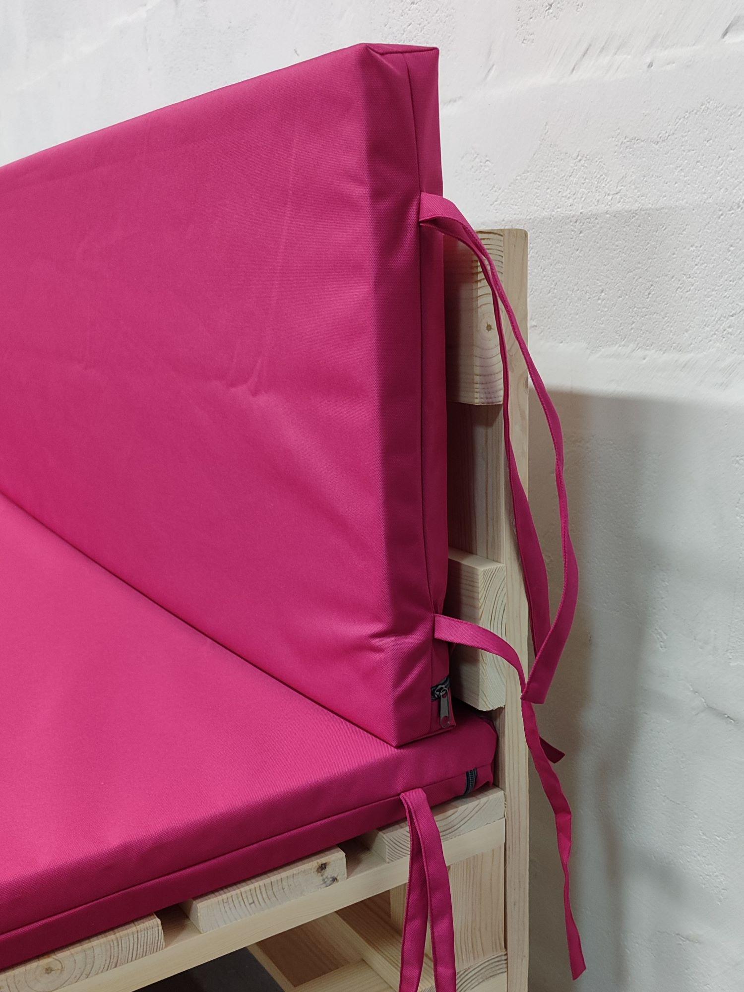 Комплект водоотталкивающих подушек для паллет-дивана eGarden оксфорд 120x60x5/120x40x5 см Фуксия (5601) - фото 3 Комплект водоотталкивающих подушек для паллет-дивана eGarden оксфорд 120x60x5/120x40x5 см Фуксия (5601) - фото 3