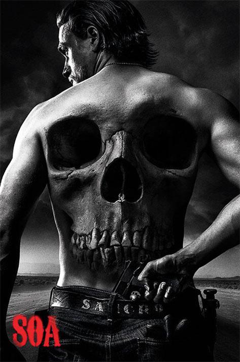 Постер плакат Сыны Анархии Череп/Sons of Anarchy Skull 61x91,5 см