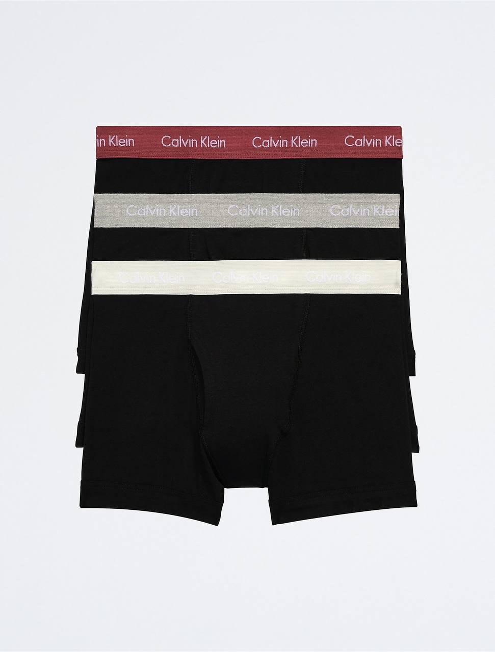 Набор трусов боксеры Calvin Klein M 3 шт. Черный (CK-027)