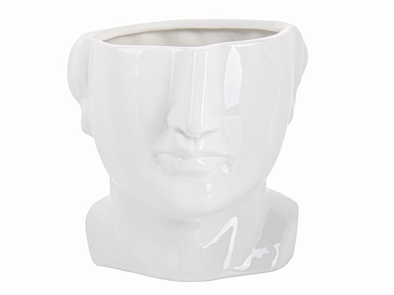 Настольная керамическая ваза Light House Он 17 см Белый