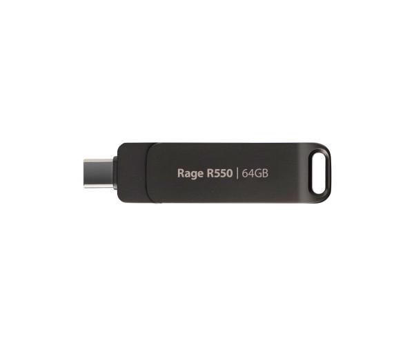 Флешка USB Patriot Gen 1 Rage R550 USB 3.2/Type-C 64Gb Black - фото 4 Флешка USB Patriot Gen 1 Rage R550 USB 3.2/Type-C 64Gb Black - фото 4