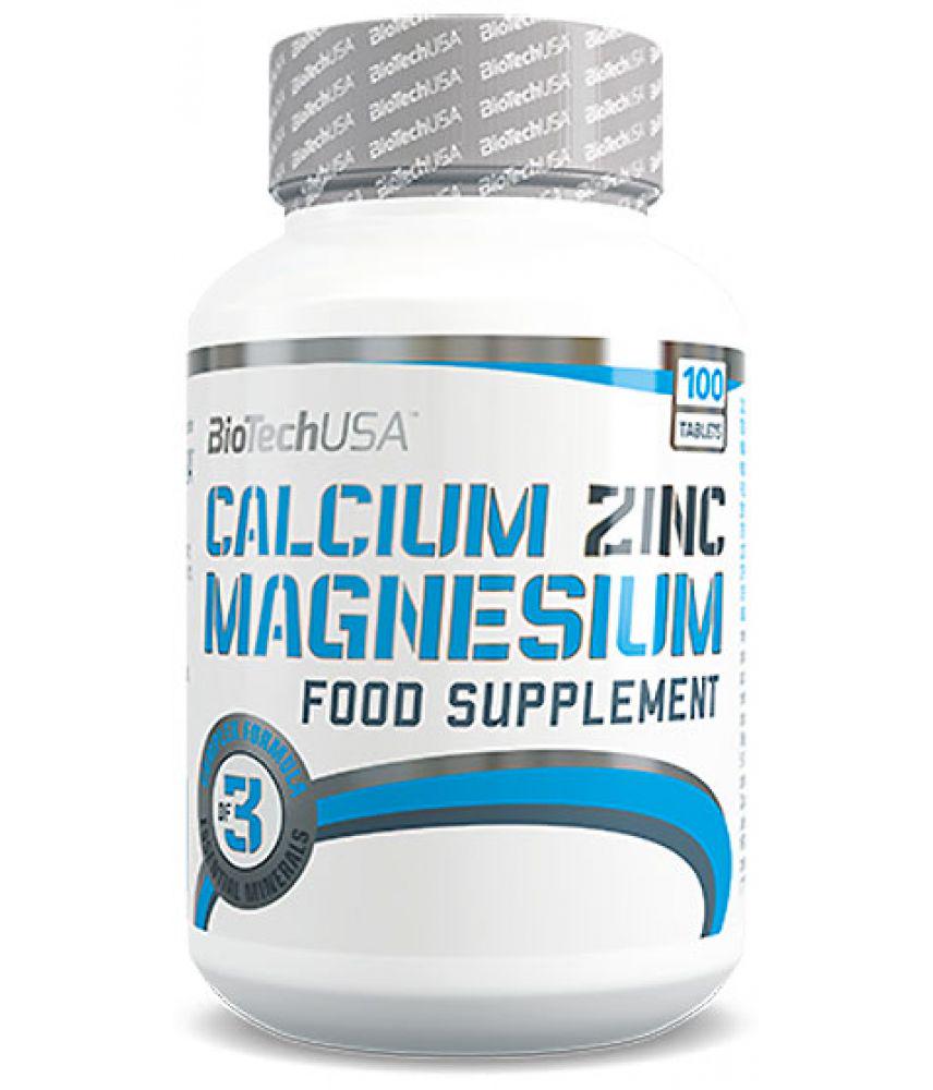 Мультиминералы для спорта BioTechUSA Calcium Zinc Magnesium 100 Tabs - фото 1