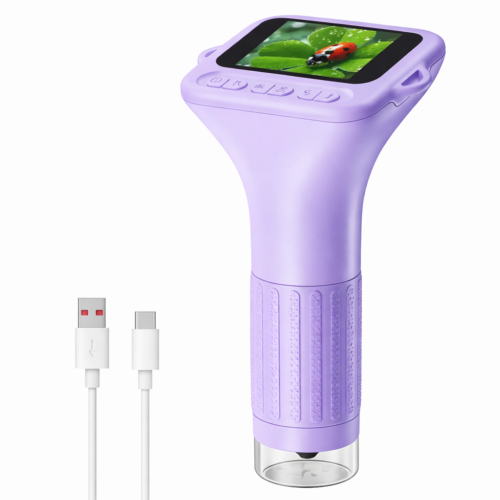 Микроскоп детский цифровой SKYBASIC с IPS экраном 1000x портативный Фиолетовый (2736550116) Микроскоп детский цифровой SKYBASIC с IPS экраном 1000x портативный Фиолетовый (2736550116)