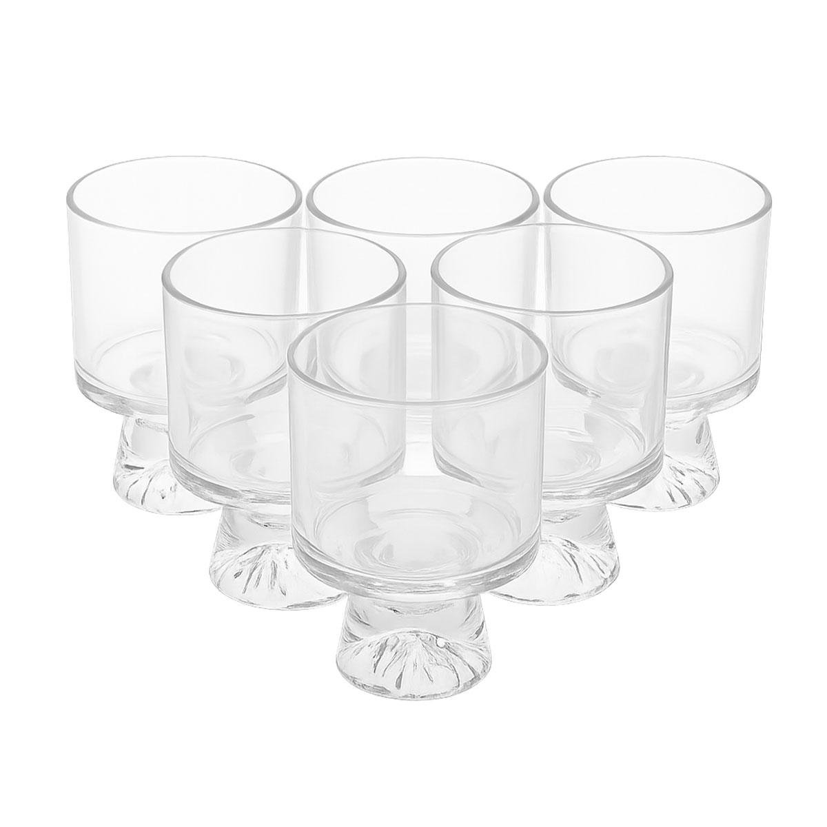 Набор креманок для десертов Yiwu на ножке 3шт. 200 мл Прозрачный (147-107-64486-69) Набор креманок для десертов Yiwu на ножке 3шт. 200 мл Прозрачный (147-107-64486-69)