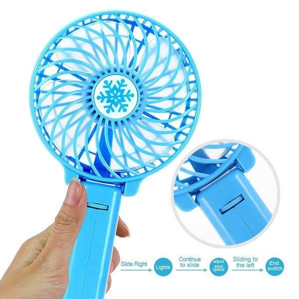 Вентилятор Handy Mini Fan USB зі складною ручкою Синій (14424310) - фото 8